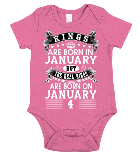 KINGS ARE BORN IN JANUARY Short Sleeve Baby One-Piece