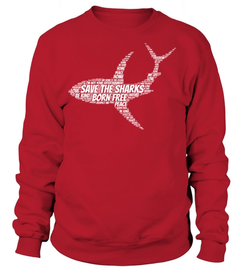 Save the Sharks Text Figure Women's Sweatshirt