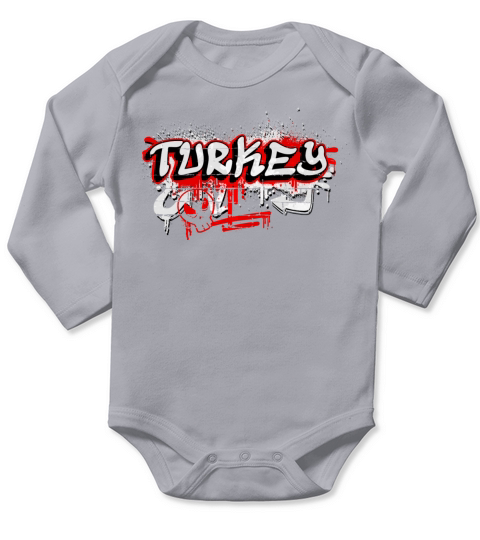 Turkey graffiti skull design Long Sleeve Baby One-Piece