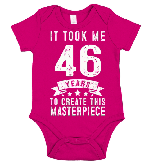 Funny 46 Years Old 1975 T Shirt 46th Birthday Gift Short Sleeve Baby One-Piece