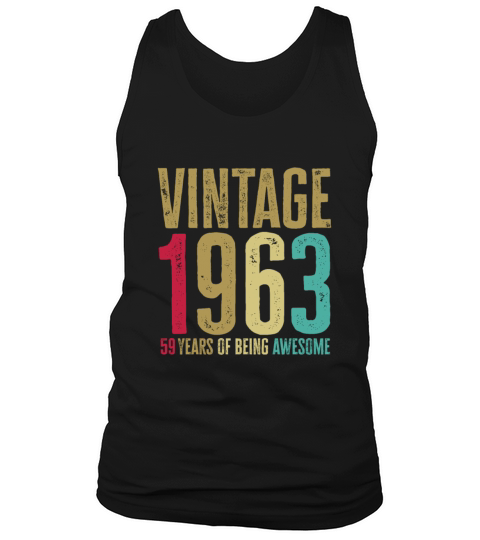 59 Years Old Vintage 59th 1963 Of Being Awesome Men's Tank Top