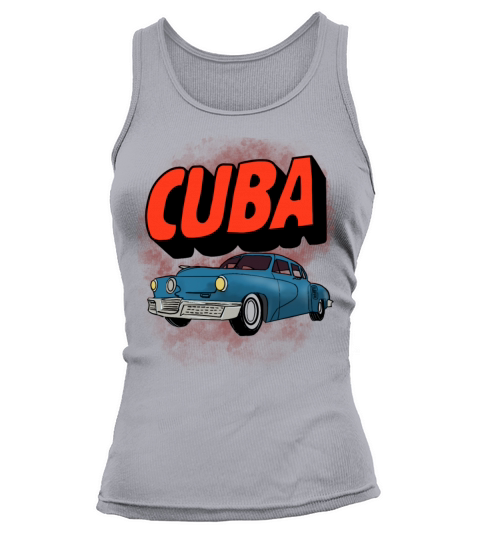 Cuba Vintage Antique Retro Classic American Car Women's Tank Top