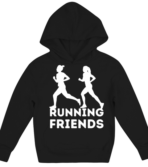 Running Friends Women Girls Runner Jogger Race Kids Hoodie