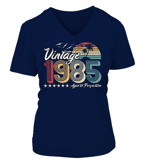 Retro Vintage 1985 - 35th Birthday Women's V-Neck T-shirt