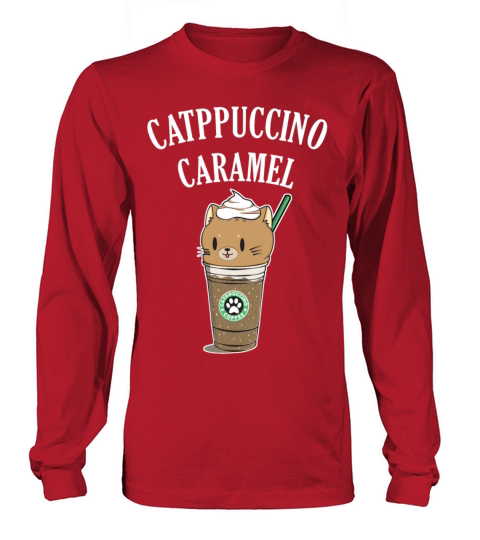 Sweet Cat Lover and Coffee Dinker Catppuccino gift Men's Long Sleeve