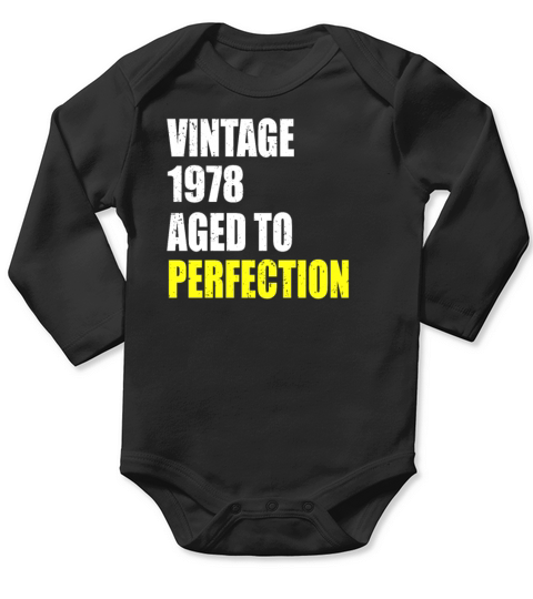Vintage 1978 aged to perfection 43 birthday gift Long Sleeve Baby One-Piece