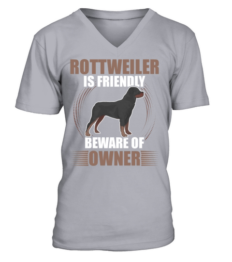 Funny Rottweiler Dog Owner Joke Men's V-Neck T-shirt