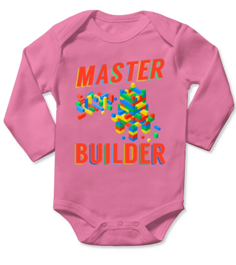 Building Blocks Bricks Master Builder Long Sleeve Baby One-Piece