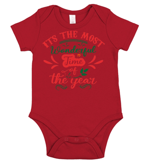 its the most wonderful time of the year Short Sleeve Baby One-Piece