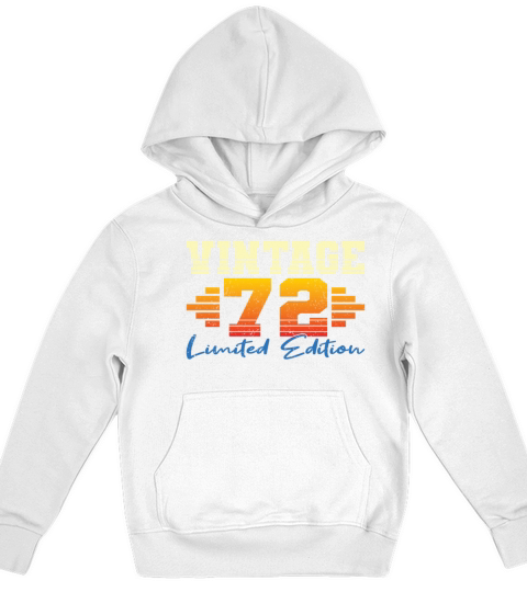 50th birthday vintage 1972 limited edition Kids Hoodie