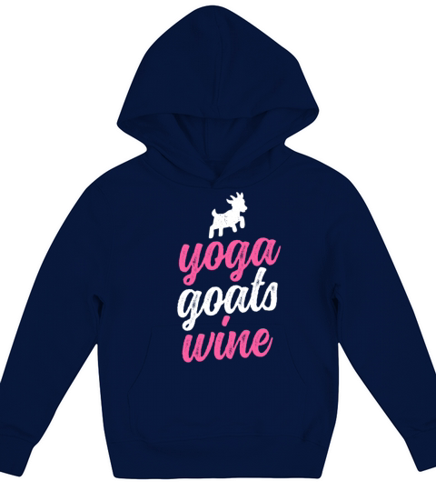Yoga Goats Wine TShirt Women Zen Meditation Class Kids Hoodie