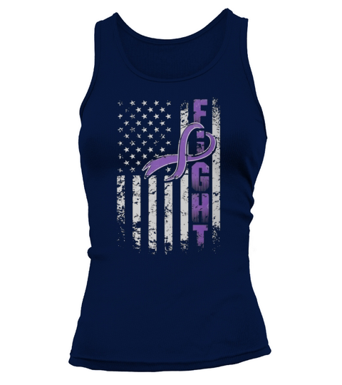 Epilepsy Awareness Fighting American Flag T-Shirt Tank top Woman