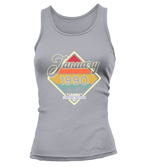 Vintage January 30 Year 1990 30th Birthday Gift Women's Tank Top
