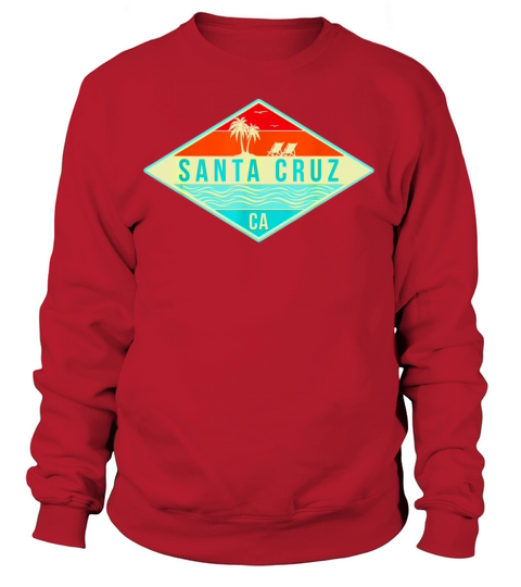Santa Cruz Retro Beach Santa Cruz California Women's Sweatshirt