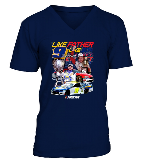 Like Father Like Son 9 Chase Elliott Signature V-Neck T-shirt