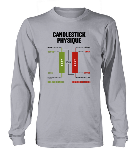 Candlestick Physique Stock Market Day Trader Long sleeved Unisex