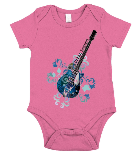 Urban legend Grunge Guitar Large Gif Transparent B Short Sleeve Baby One-Piece