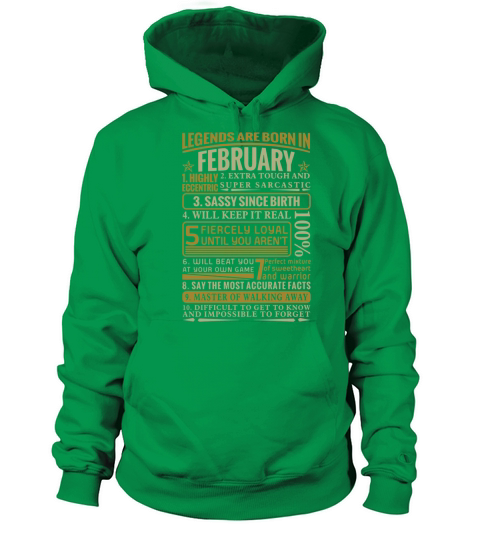Legends are born in February highly eccentric extra tough and super Men's Hoodie