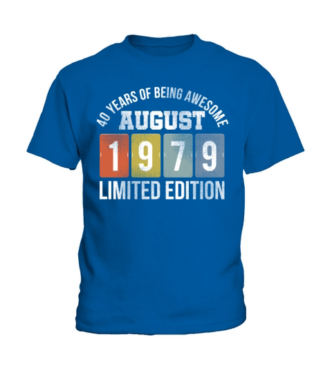 Vintage August 1979 41 Years Old 41st Birthday Kids T-Shirt