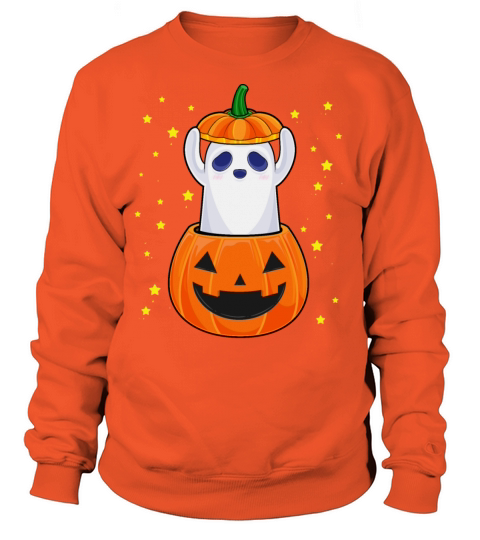 Pumpkin Ghost Funny Halloween Costume Cute Ghostie Women's Sweatshirt
