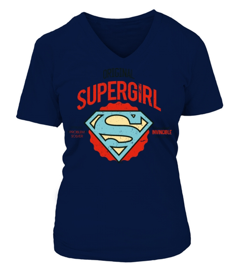 DC Comics Logo Supergirl Problem Solver Women's V-Neck T-shirt