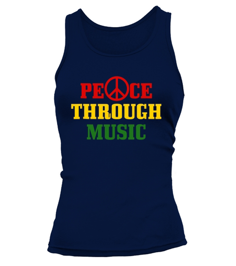 Reggae Music Peace Through Music Rastafari Rasta Geschenk Tank top Woman