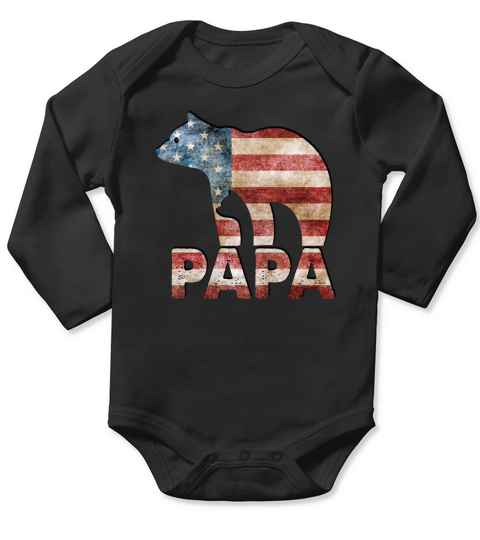 Papa bear - Fathers Day Long Sleeve Baby One-Piece