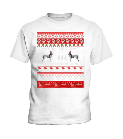 Bluetick Coonhound 2 Ugly Christmas Sweater Kids T-Shirt