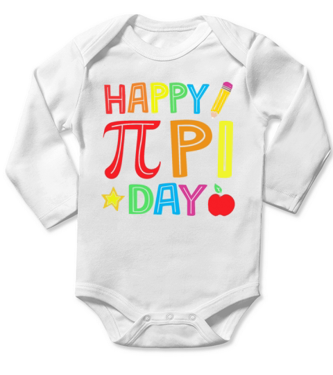 Retro Vintage Happy PI Day 2022 Math Lover Mathema Long Sleeve Baby One-Piece