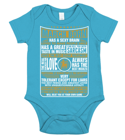 March Sagittarius Born Short Sleeve Baby One-Piece