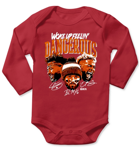 Baker Mayfield Woke Up Feeling Dangerous Long Sleeve Baby One-Piece