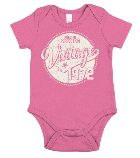 Vintage 1972 - 50 years old - 50th birthday gift Short Sleeve Baby One-Piece