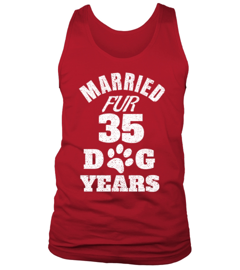 Married for 35 Dog Years 5th Anniversary design Men's Tank Top