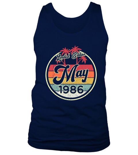 Vintage Mai 35 Year 1986 35th Birthday Gift Men's Tank Top