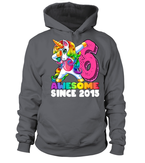 Awesome Since 2015 Dabbing Unicorn 6th Birthday Women's Hoodie