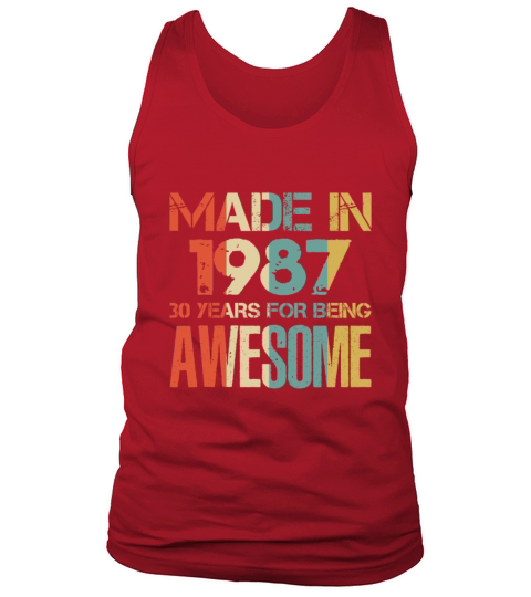 Made In 1987 31 Years Of Awesomeness t-shirt Men's Tank Top