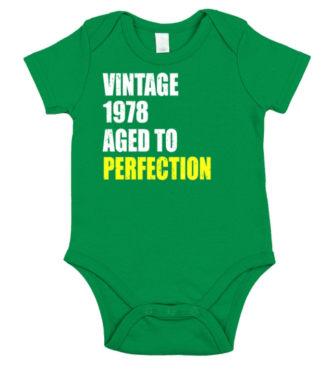 Vintage 1978 aged to perfection 43 birthday gift Short Sleeve Baby One-Piece