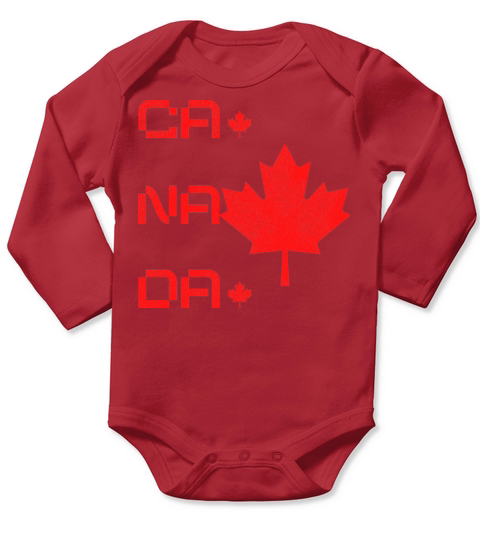 Canada retro text vintage maple leaf t-shirt Long Sleeve Baby One-Piece