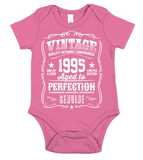 Vintage 1995 Aged to Perfection Short Sleeve Baby One-Piece