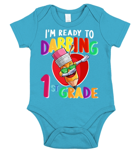 i m ready to dabbing 1st grade Back To School Gift Short Sleeve Baby One-Piece