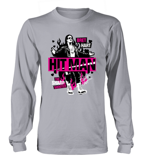 WWE Bret Hart  Hit Man  Graphic Long sleeved Unisex