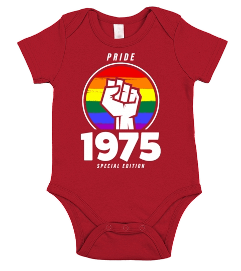 1975 Birthday Gay Pride LGBT Short Sleeve Baby One-Piece