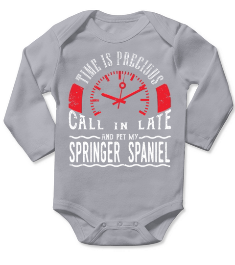 Pet Springer Spaniel Dog Owner Gift Call In Late Long Sleeve Baby One-Piece