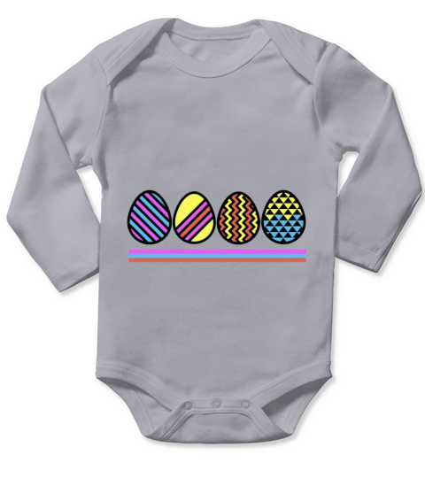 Easter Eggs Long Sleeve Baby One-Piece