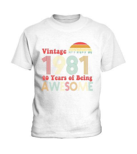 Vintage 1981 40 Years of Being Awesome Kids T-Shirt