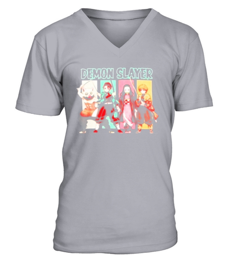 Slayer Demon Anime Art Men's V-Neck T-shirt