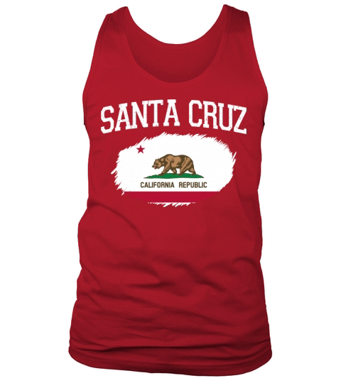 Santa Cruz Ca California Flag Vintage Usa Sports M Men's Tank Top