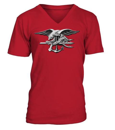 US Navy Seal Team VI Grey Men's V-Neck T-shirt