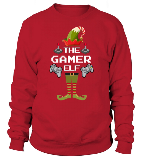 Christmas Gamer Elf Funny Women's Sweatshirt