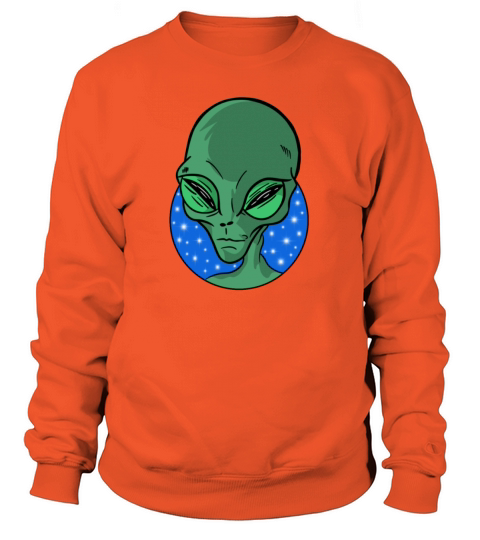 Alien Head In Space With Stars Men's Sweatshirt
